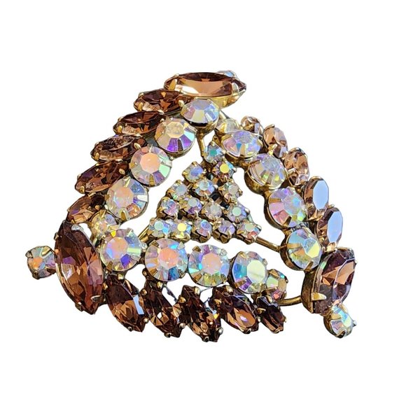 Vintage Rare Signed Keyes Of Canada Super Sparkly Rhinestone Brooch Set (A1865) - Picture 4 of 8